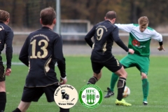 2017-11-12 Kreisoberliga DJK Sokol Ralbitz in schwarz - Hoyerswerdaer FC in grün 1:1 Foto: Werner Müller