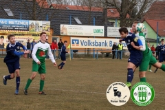 2018-03-10 
Kreisoberliga 
DJK Blau Weiß Wittichenau in blau 
-
 Hoyerswerdaer FC in grün 
0:1 (0:0)
Foto: Werner Müller