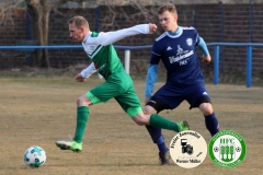 2018-03-10 
Kreisoberliga 
DJK Blau Weiß Wittichenau in blau 
-
 Hoyerswerdaer FC in grün 
0:1 (0:0)
Foto: Werner Müller