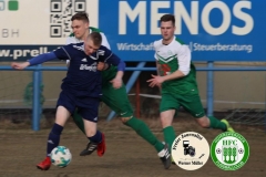 2018-03-10 
Kreisoberliga 
DJK Blau Weiß Wittichenau in blau 
-
 Hoyerswerdaer FC in grün 
0:1 (0:0)
Foto: Werner Müller